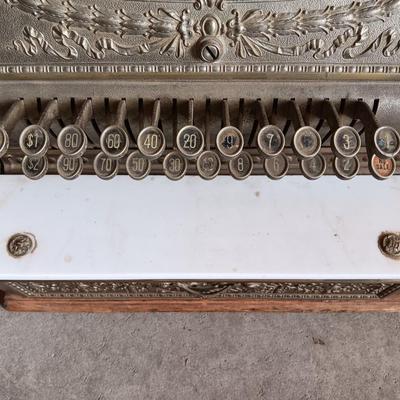 Antique Brass national cash register, Dayton Ohio Factory # 888827