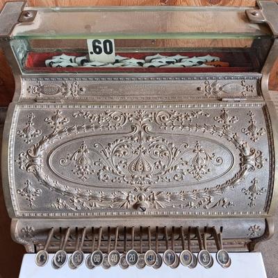 Antique Brass national cash register, Dayton Ohio Factory # 888827