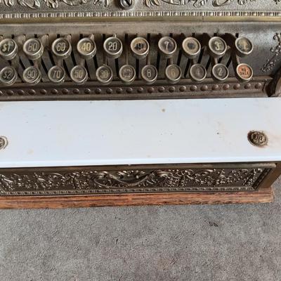 Antique Brass national cash register, Dayton Ohio Factory # 888827