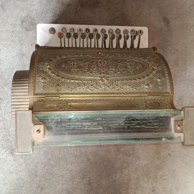 Antique Brass national cash register, Dayton Ohio Factory # 888827