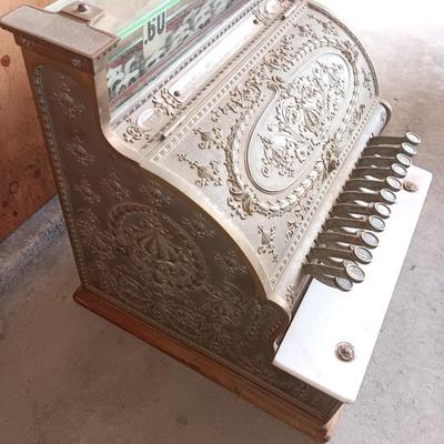 Antique Brass national cash register, Dayton Ohio Factory # 888827