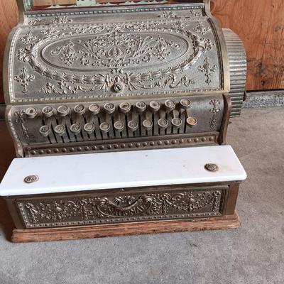 Antique Brass national cash register, Dayton Ohio Factory # 888827