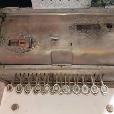 Antique Brass national cash register, Dayton Ohio Factory # 888827
