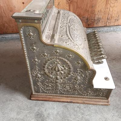 Antique Brass national cash register, Dayton Ohio Factory # 888827