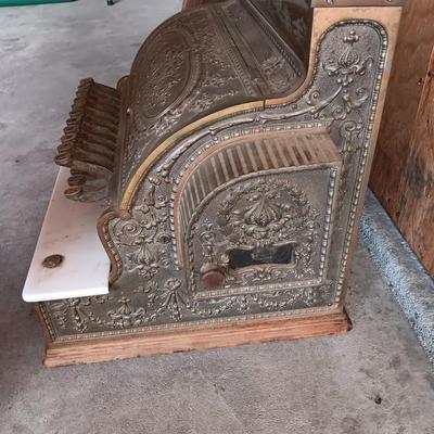 Antique Brass national cash register, Dayton Ohio Factory # 888827