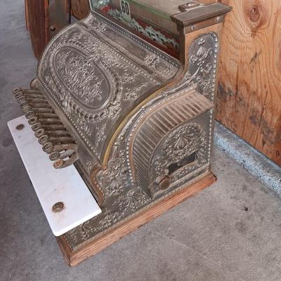 Antique Brass national cash register, Dayton Ohio Factory # 888827