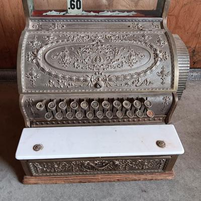 Antique Brass national cash register, Dayton Ohio Factory # 888827