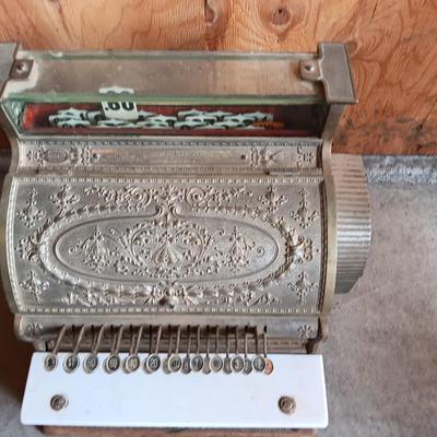 Antique Brass national cash register, Dayton Ohio Factory # 888827
