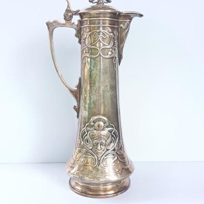 Art Nouveau wine decanter WMF Alphonse Mucha Art Nouveau Antique Art Nouveau 40CM 1900
