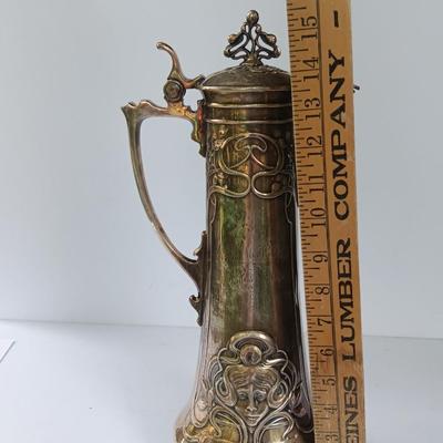 Art Nouveau wine decanter WMF Alphonse Mucha Art Nouveau Antique Art Nouveau 40CM 1900