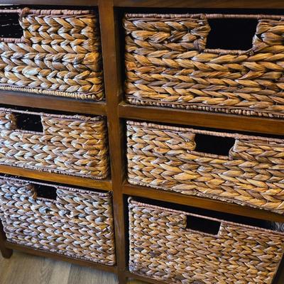 6 Drawer Wicker Dresser