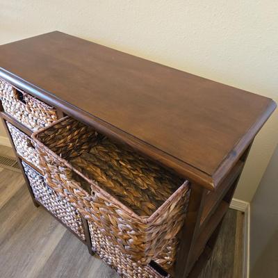 6 Drawer Wicker Dresser