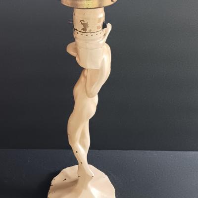 Antique Art Deco Risque Nude lamp with shade in working condition! Art Deco Classic!