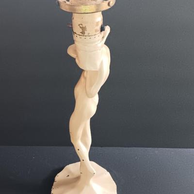 Antique Art Deco Risque Nude lamp with shade in working condition! Art Deco Classic!