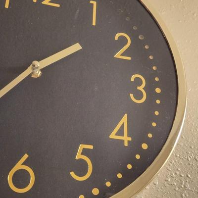 Black & Gold Wall Clock