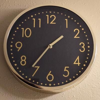 Black & Gold Wall Clock