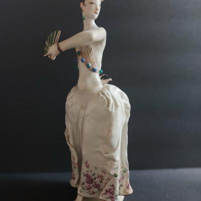 Meissen figure "Spanish dancer", polychrome painted, design: Paul Scheurich 1933, jubilee mark 1883-1983