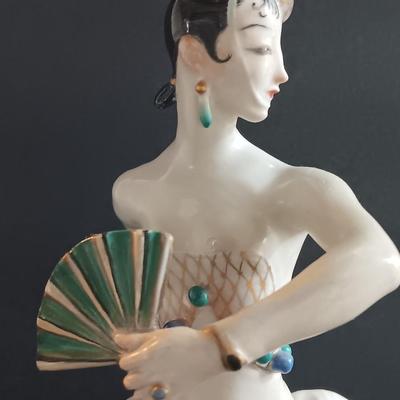 Meissen figure "Spanish dancer", polychrome painted, design: Paul Scheurich 1933, jubilee mark 1883-1983