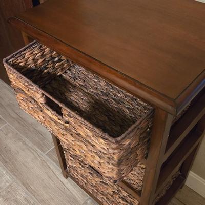 3 Drawer Wicker Dresser