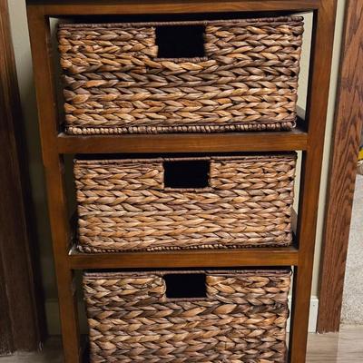 3 Drawer Wicker Dresser