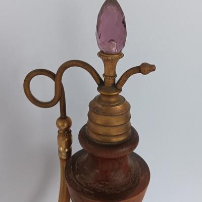 Antique perfume atomizer Handmade in Cuban Wood by J. Varela