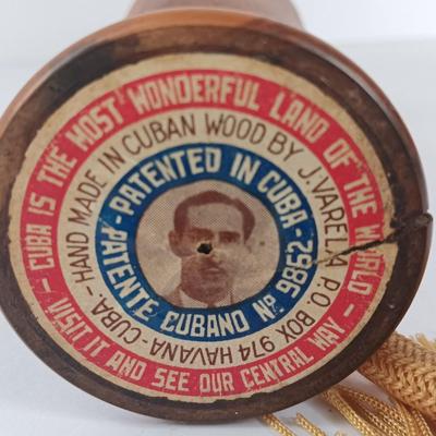 Antique perfume atomizer Handmade in Cuban Wood by J. Varela
