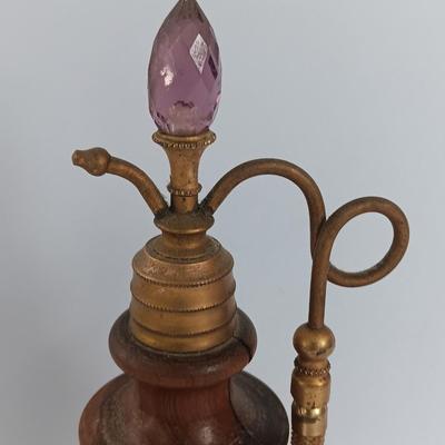 Antique perfume atomizer Handmade in Cuban Wood by J. Varela