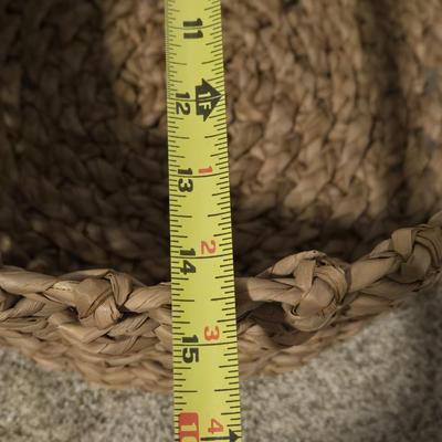 Wicker Basket with Suede Handles