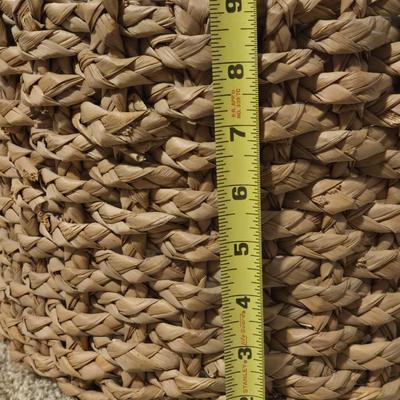 Wicker Basket with Suede Handles