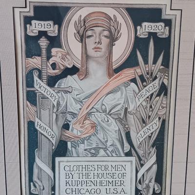 House of Kuppenheimer (1910, 1917, 1912) Framed Advertisement Charles Leyendecker