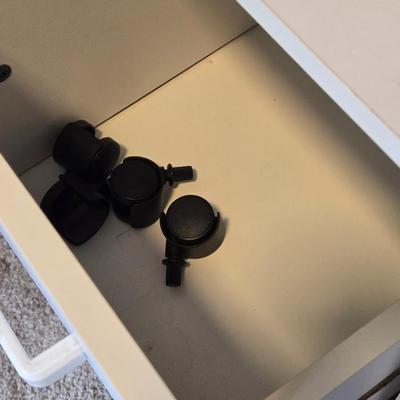 Small 3 Drawer White Cabinet