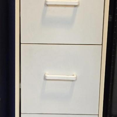 Small 3 Drawer White Cabinet