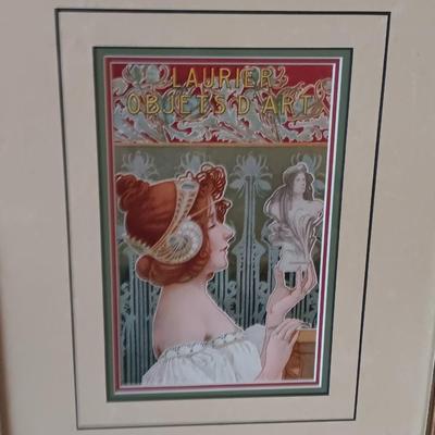 Laurier Objets d'Art - Antique framed color Magazine cover