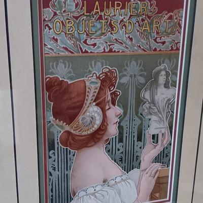 Laurier Objets d'Art - Antique framed color Magazine cover