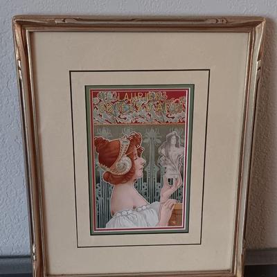 Laurier Objets d'Art - Antique framed color Magazine cover