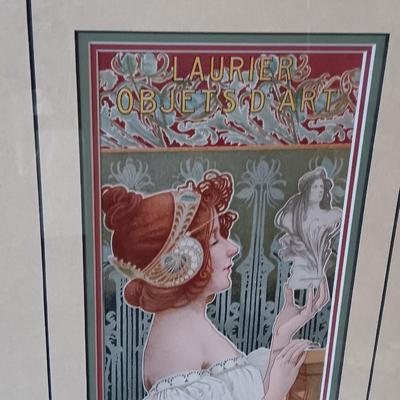Laurier Objets d'Art - Antique framed color Magazine cover