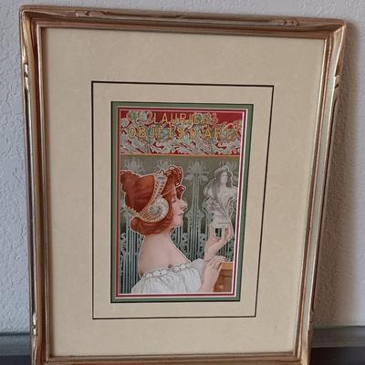 Laurier Objets d'Art - Antique framed color Magazine cover