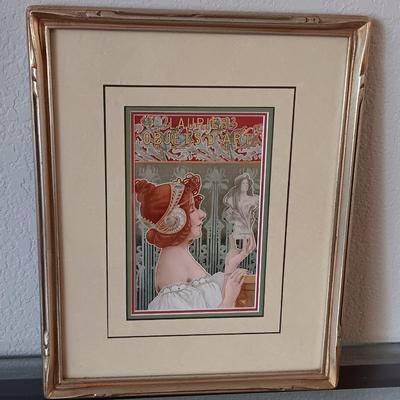 Laurier Objets d'Art - Antique framed color Magazine cover
