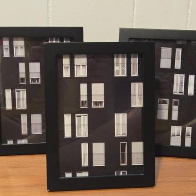 (3) Black Photo Frames Lot