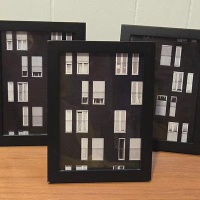 (3) Black Photo Frames Lot