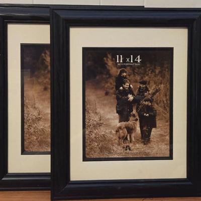 (2) Black Photo Frames Lot