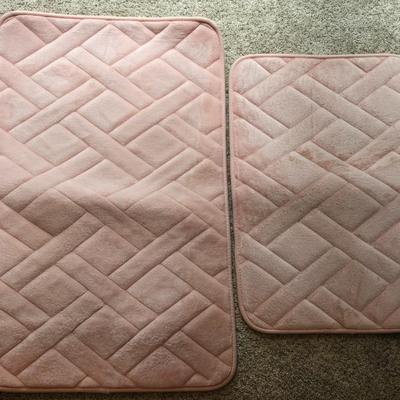(2) Pink Bath Mat Rugs