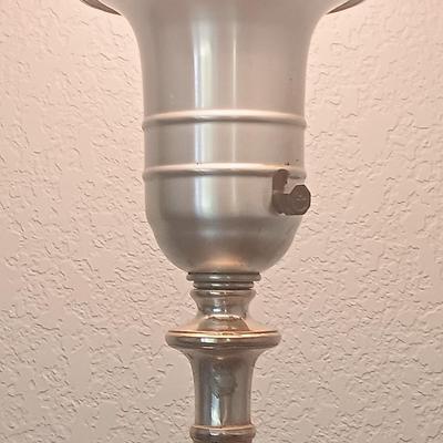 Torchiere Floor lamp with beautiful Opalescent white glass shade