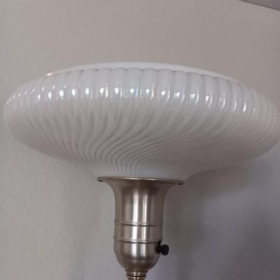 Torchiere Floor lamp with beautiful Opalescent white glass shade
