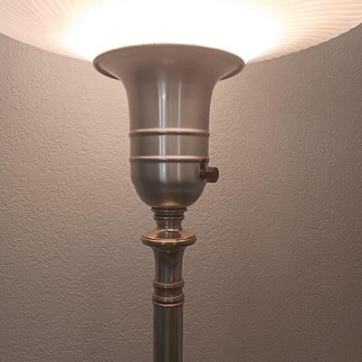 Torchiere Floor lamp with beautiful Opalescent white glass shade