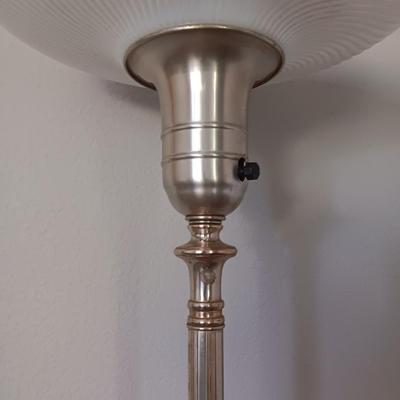 Torchiere Floor lamp with beautiful Opalescent white glass shade