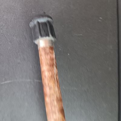 Antique Folk Art Style Carved Bulldog Art Deco RARE Walking stick / cane