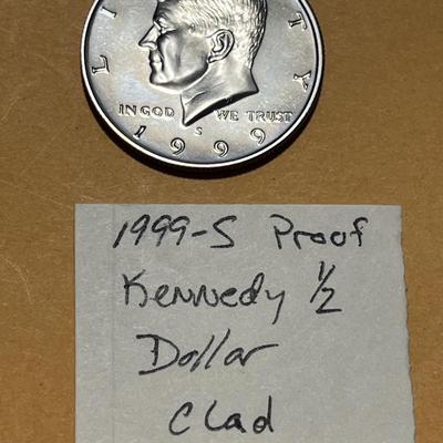 1999-S Clad Proof Kennedy Half Dollar