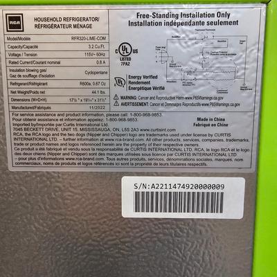 RCA Lime Green 3.2 Cu. Ft. Refrigerator Freezer (WS-JS)