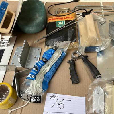 Misc. sandpaper, glue gun, hand grips, polishing cloth etc.